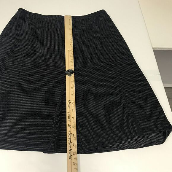 Vintage Anne Klein Skirt Womens 8 Black White Polka Dot A Line Flat Front AS IS - Picture 10 of 11